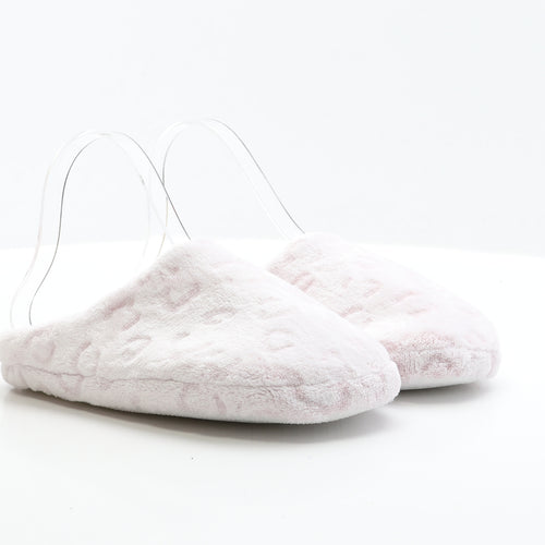 Preworn Womens Pink Geometric Polyester Slip On Slipper UK - Size 3-4
