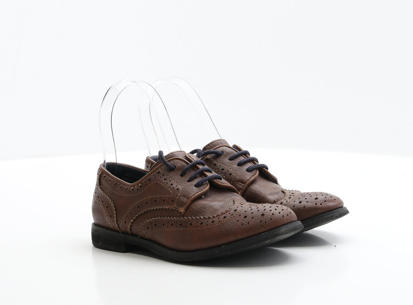 Monsoon Boys Brown Leather Brogue Dress UK 13