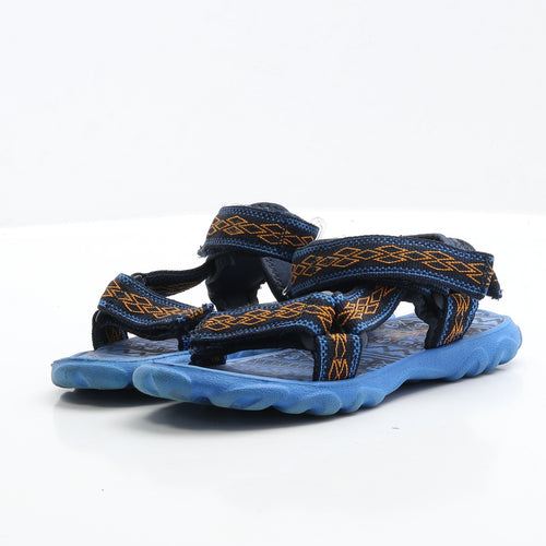 George Boys Blue Polyester Slingback Sandal UK 11 - Skull Print