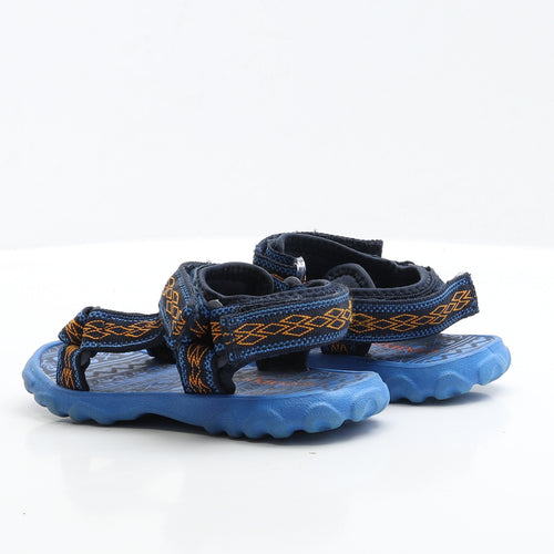 George Boys Blue Polyester Slingback Sandal UK 11 - Skull Print