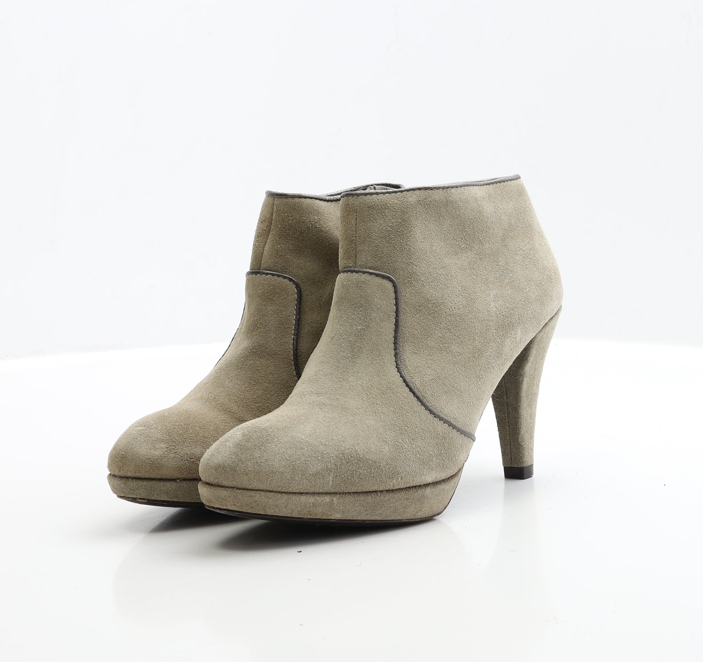 Boden Womens Beige Leather Bootie Boot UK 6 EUR 39