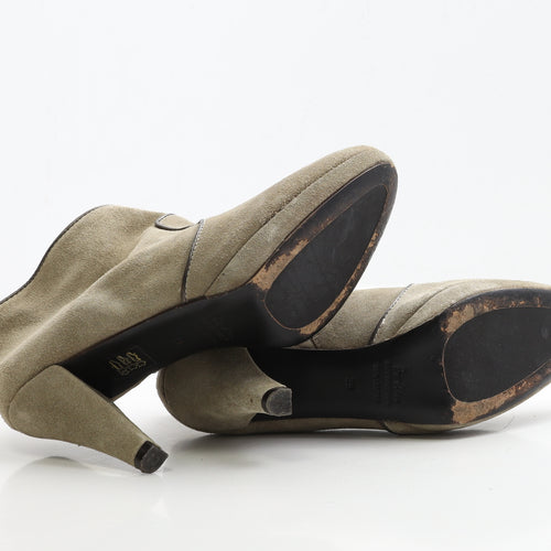 Boden Womens Beige Leather Bootie Boot UK 6 EUR 39