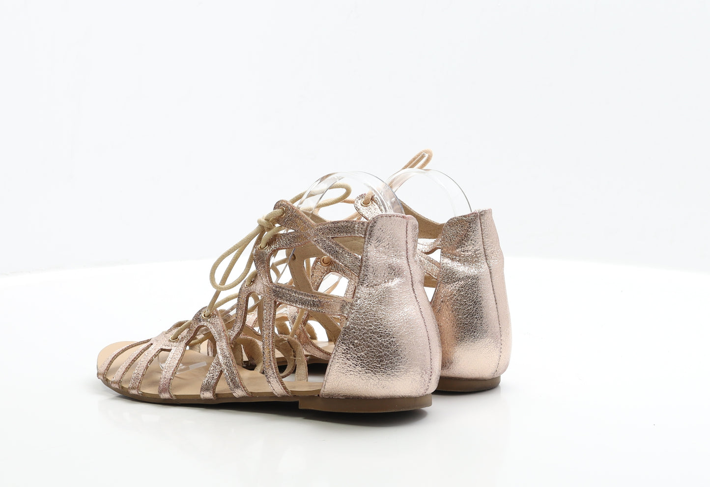 Pimkie Womens Gold Polyester Gladiator Sandal UK 7 EUR 40