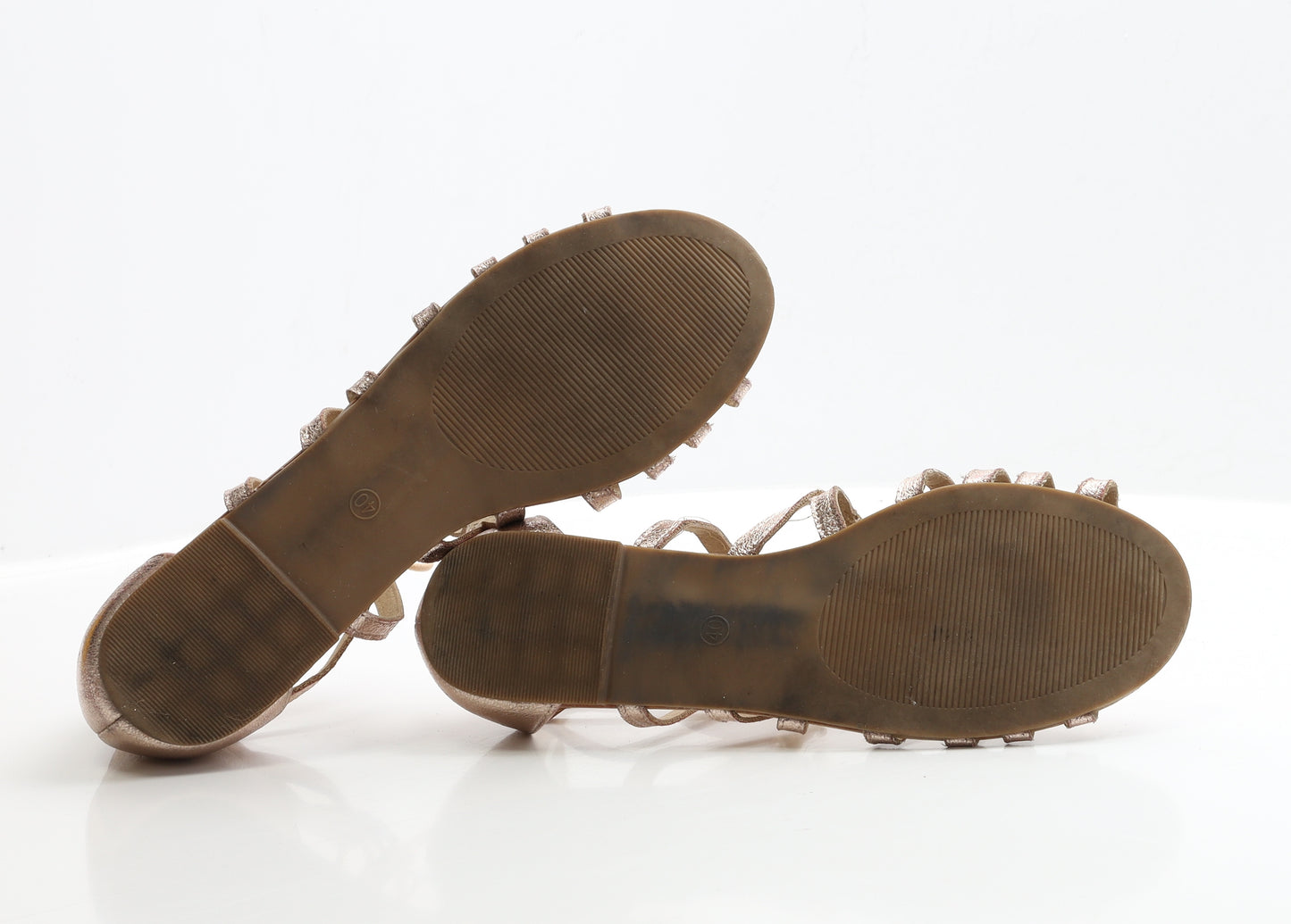 Pimkie Womens Gold Polyester Gladiator Sandal UK 7 EUR 40