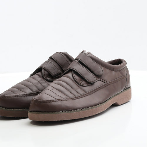 Preworn Mens Brown Faux Leather Boat Shoe Casual UK 8