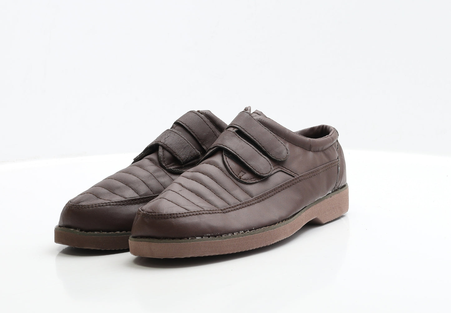 Preworn Mens Brown Faux Leather Boat Shoe Casual UK 8