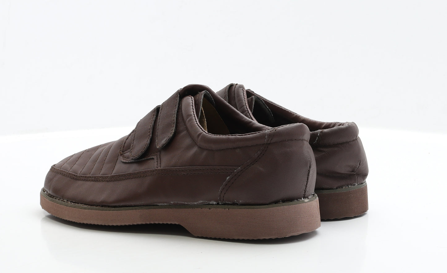 Preworn Mens Brown Faux Leather Boat Shoe Casual UK 8