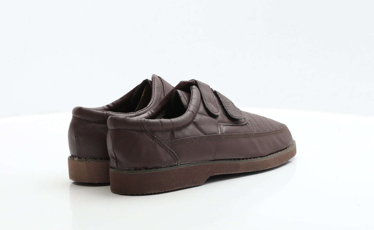 Preworn Mens Brown Faux Leather Boat Shoe Casual UK 8