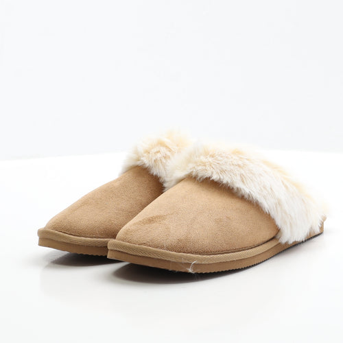 NEXT Girls Brown Polyester Slip On Slipper UK 1 EUR 30