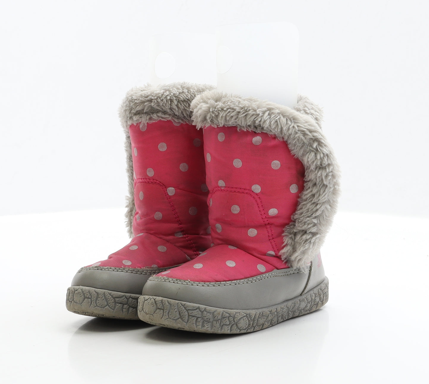 Trespass Girls Pink Polka Dot Polyester Snow Boot Boot UK 7 EUR 25