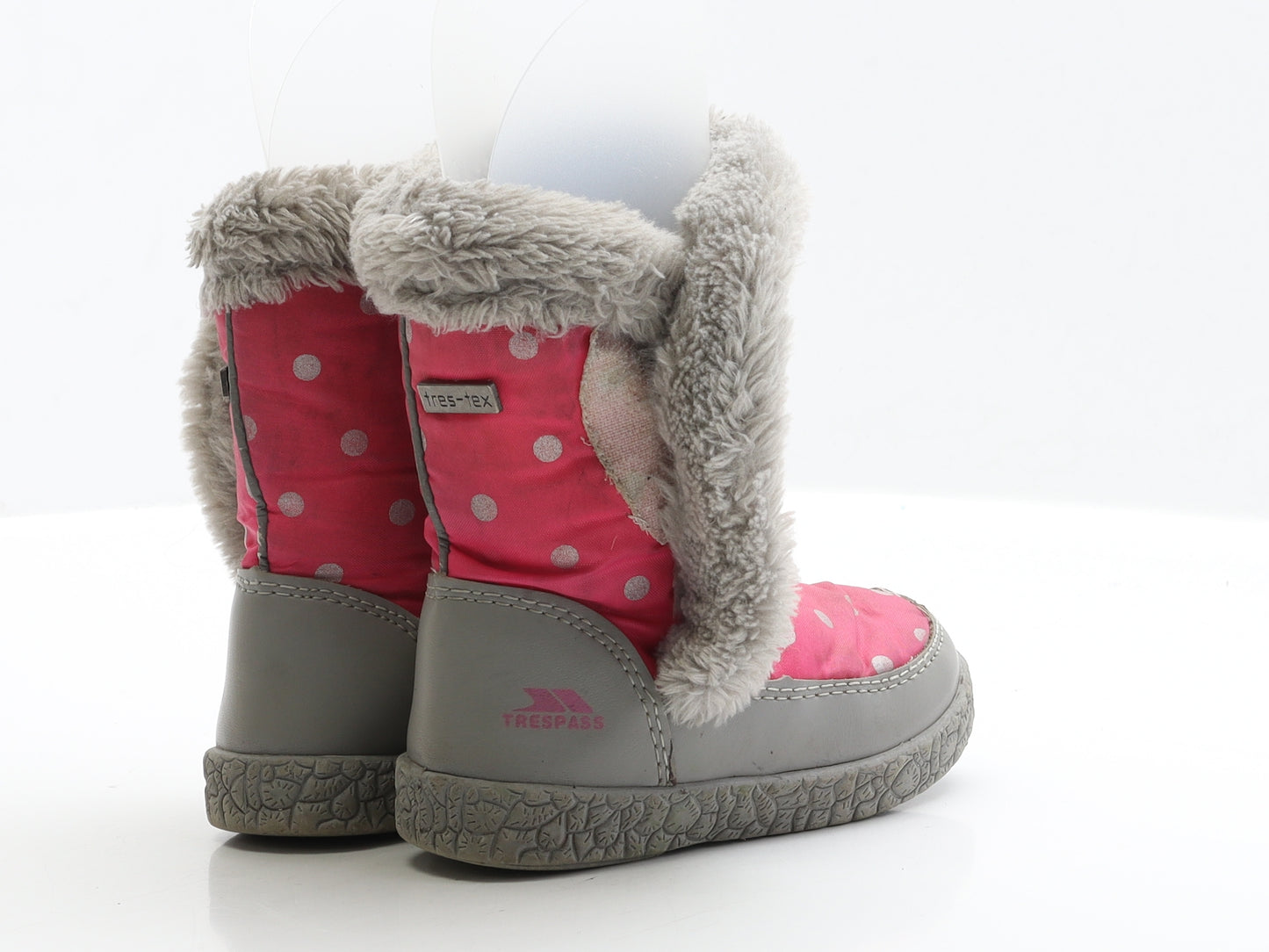 Trespass Girls Pink Polka Dot Polyester Snow Boot Boot UK 7 EUR 25