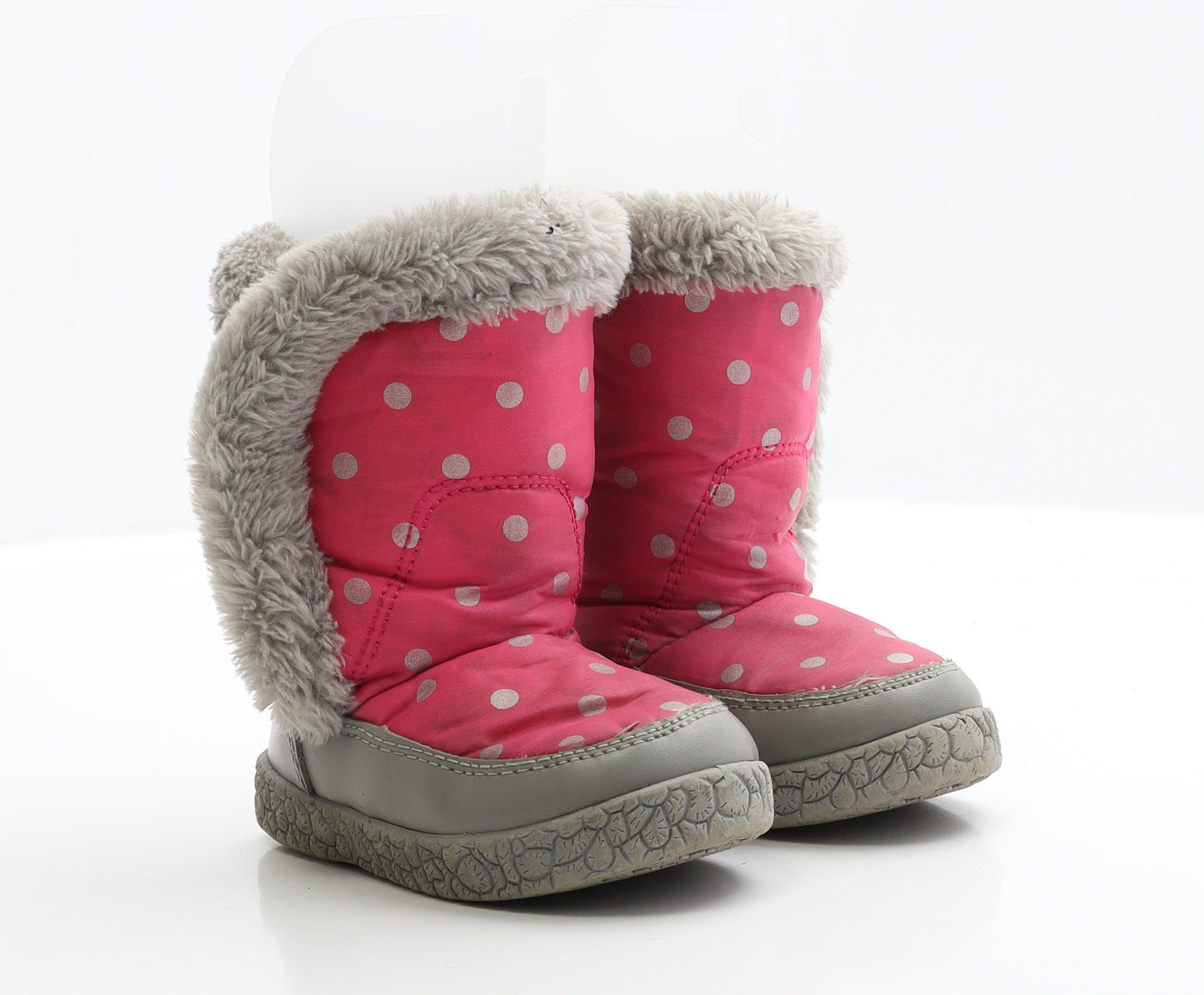 Trespass Girls Pink Polka Dot Polyester Snow Boot Boot UK 7 EUR 25