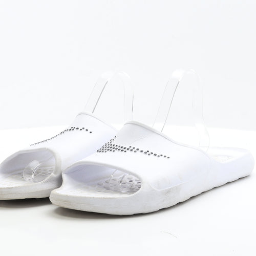 Nike Mens White Rubber Slider Sandal UK 14