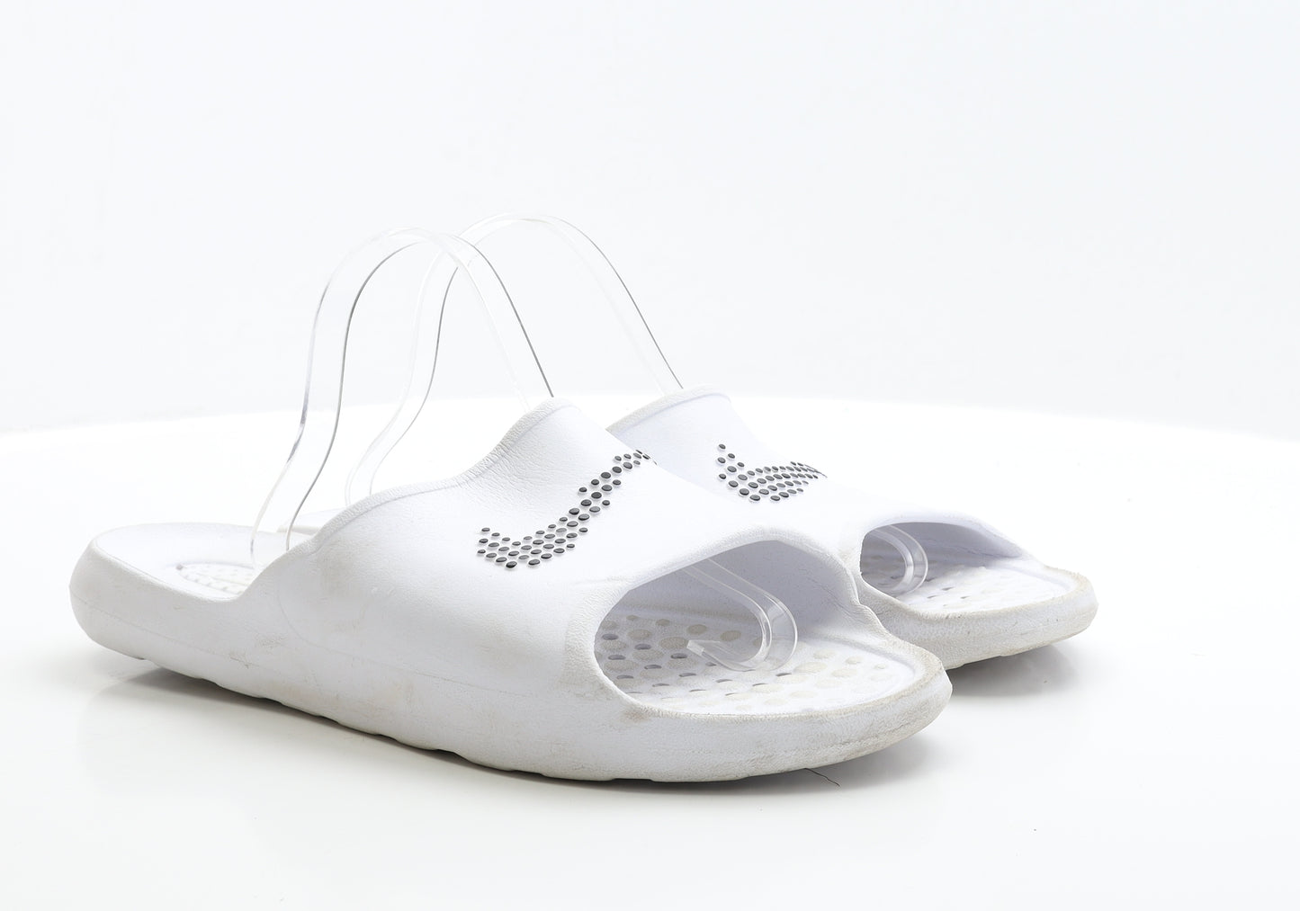Nike Mens White Rubber Slider Sandal UK 14
