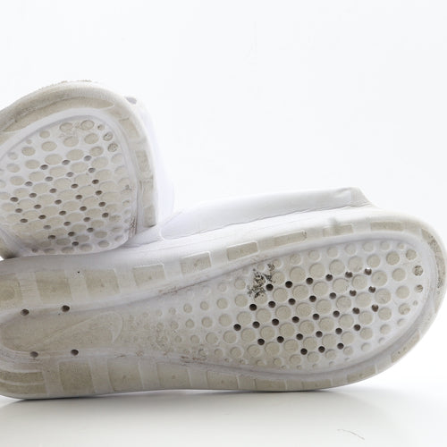 Nike Mens White Rubber Slider Sandal UK 14