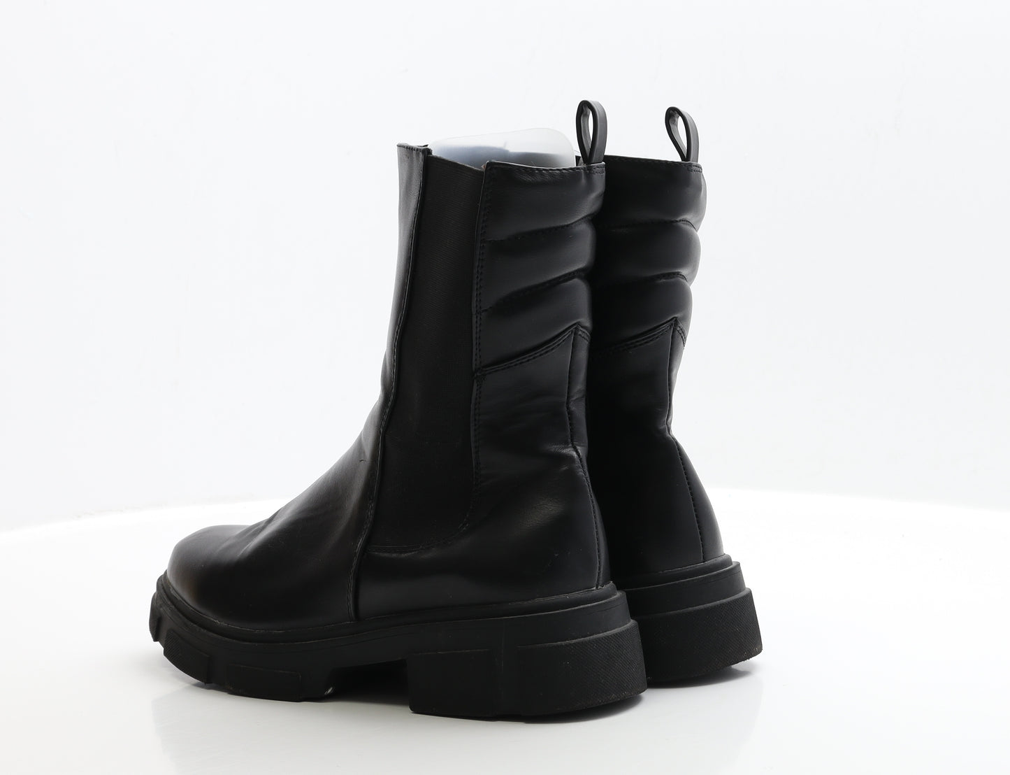 Truffle Collection Womens Black Leather Biker Boot UK 6 EUR 39