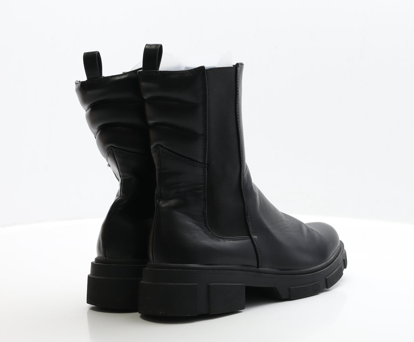 Truffle Collection Womens Black Leather Biker Boot UK 6 EUR 39