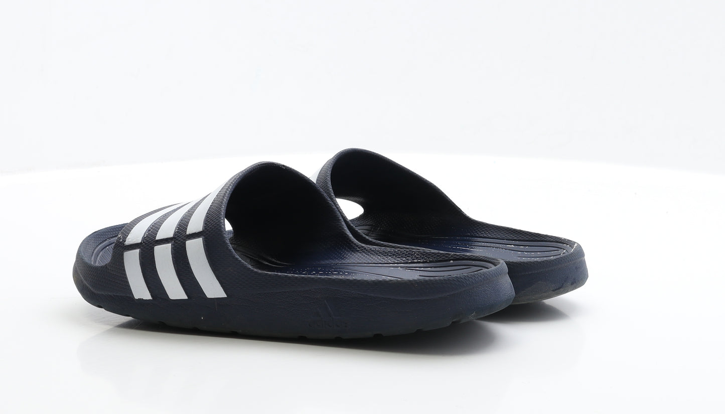 adidas Mens Blue Rubber Slider Sandal UK 8