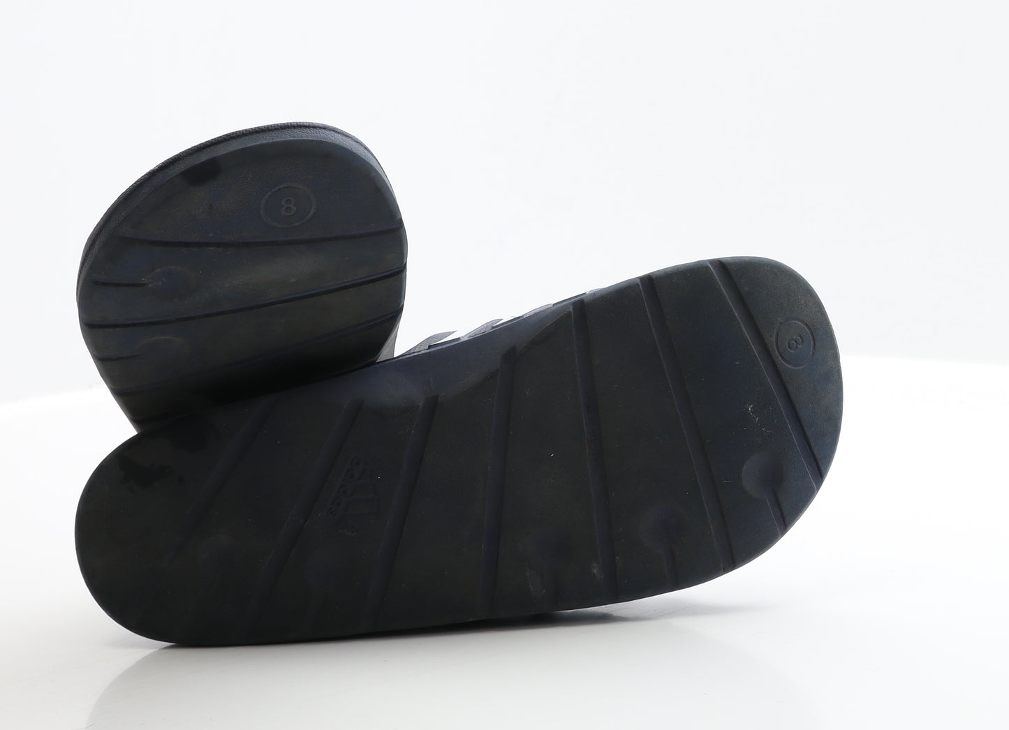 adidas Mens Blue Rubber Slider Sandal UK 8