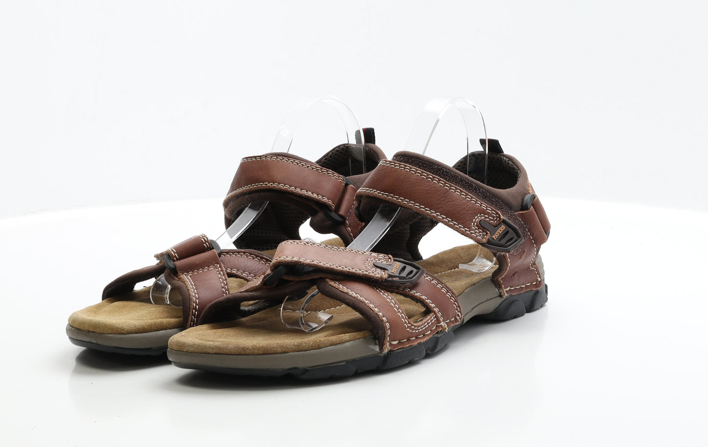Pavers Mens Brown Faux Leather Slip On Sandal UK 9 EUR 43