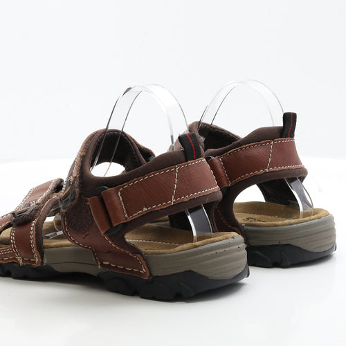 Pavers Mens Brown Faux Leather Slip On Sandal UK 9 EUR 43
