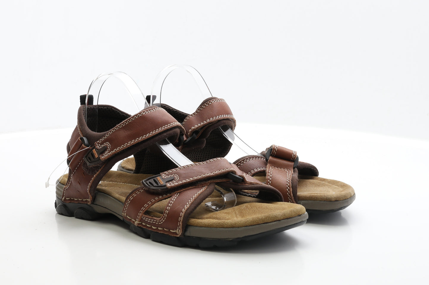 Pavers Mens Brown Faux Leather Slip On Sandal UK 9 EUR 43