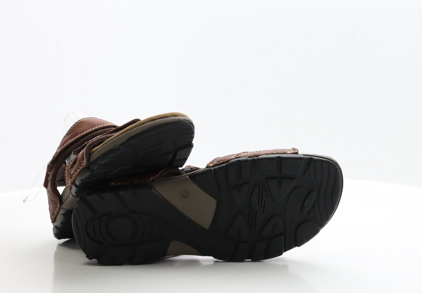 Pavers Mens Brown Faux Leather Slip On Sandal UK 9 EUR 43