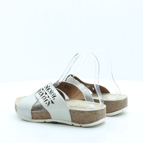 Josef Seibel Womens Grey Faux Fur Slip On Sandal UK 6 EUR 39