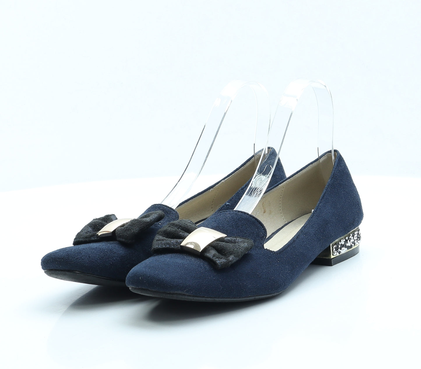 Lunar Womens Blue Faux Suede Ballet Flat UK 6 EUR 39