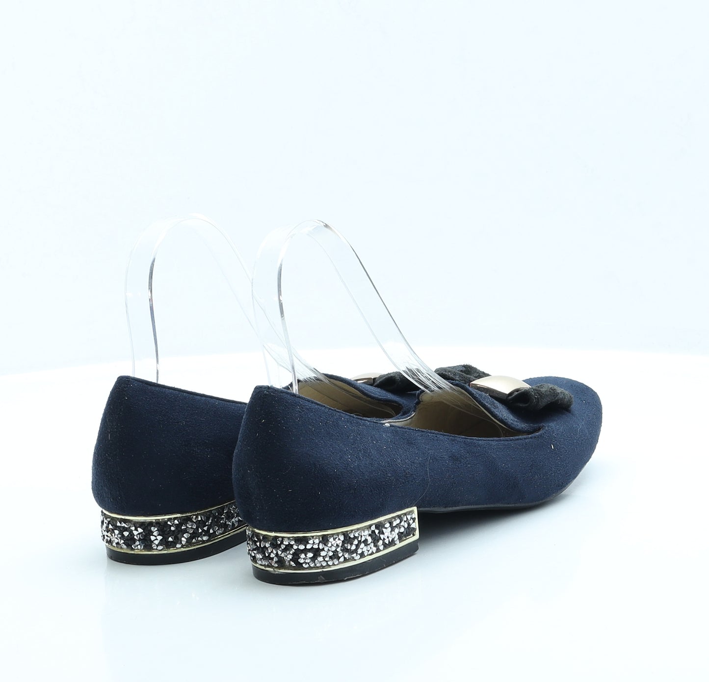 Lunar Womens Blue Faux Suede Ballet Flat UK 6 EUR 39