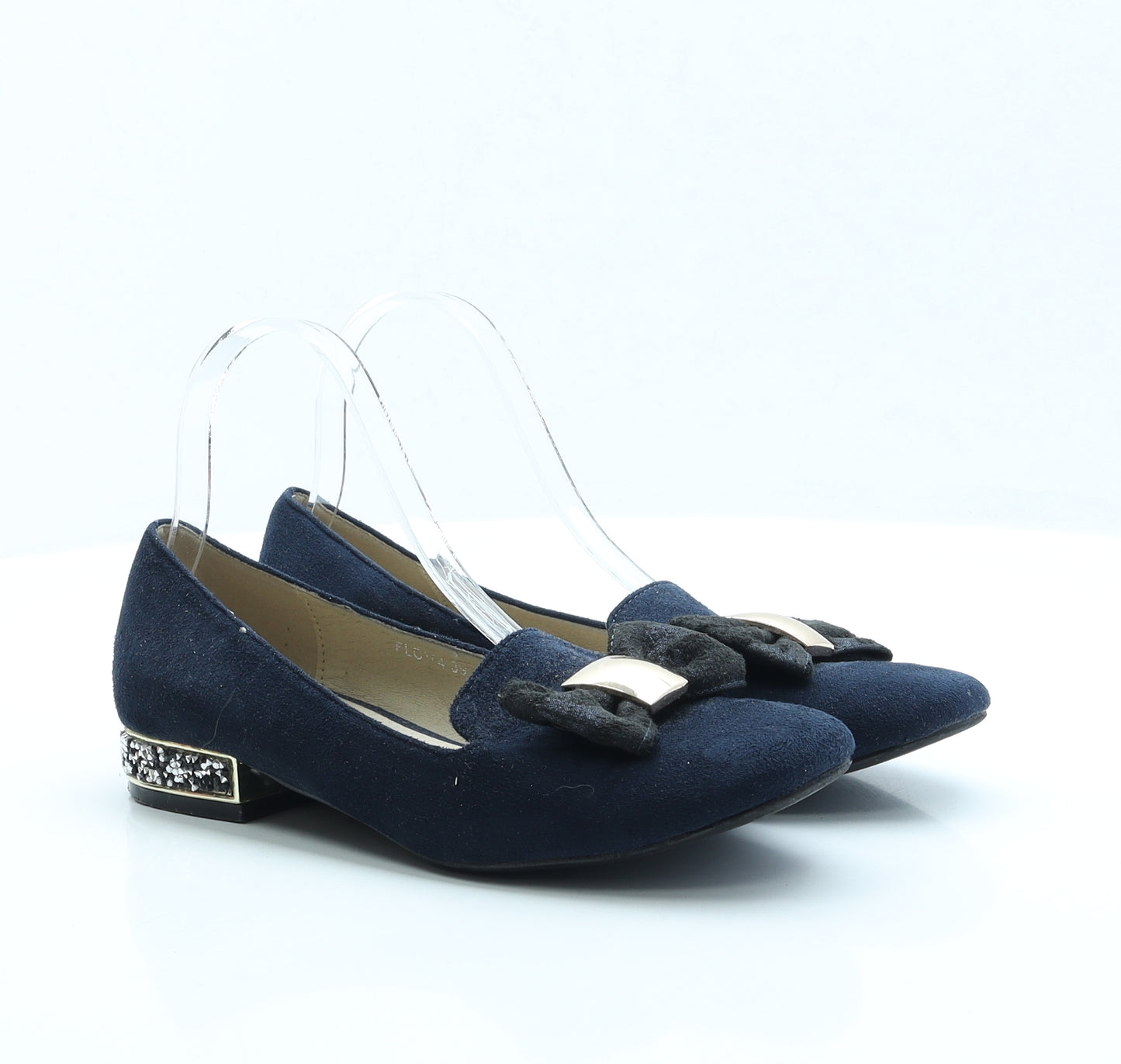 Lunar Womens Blue Faux Suede Ballet Flat UK 6 EUR 39