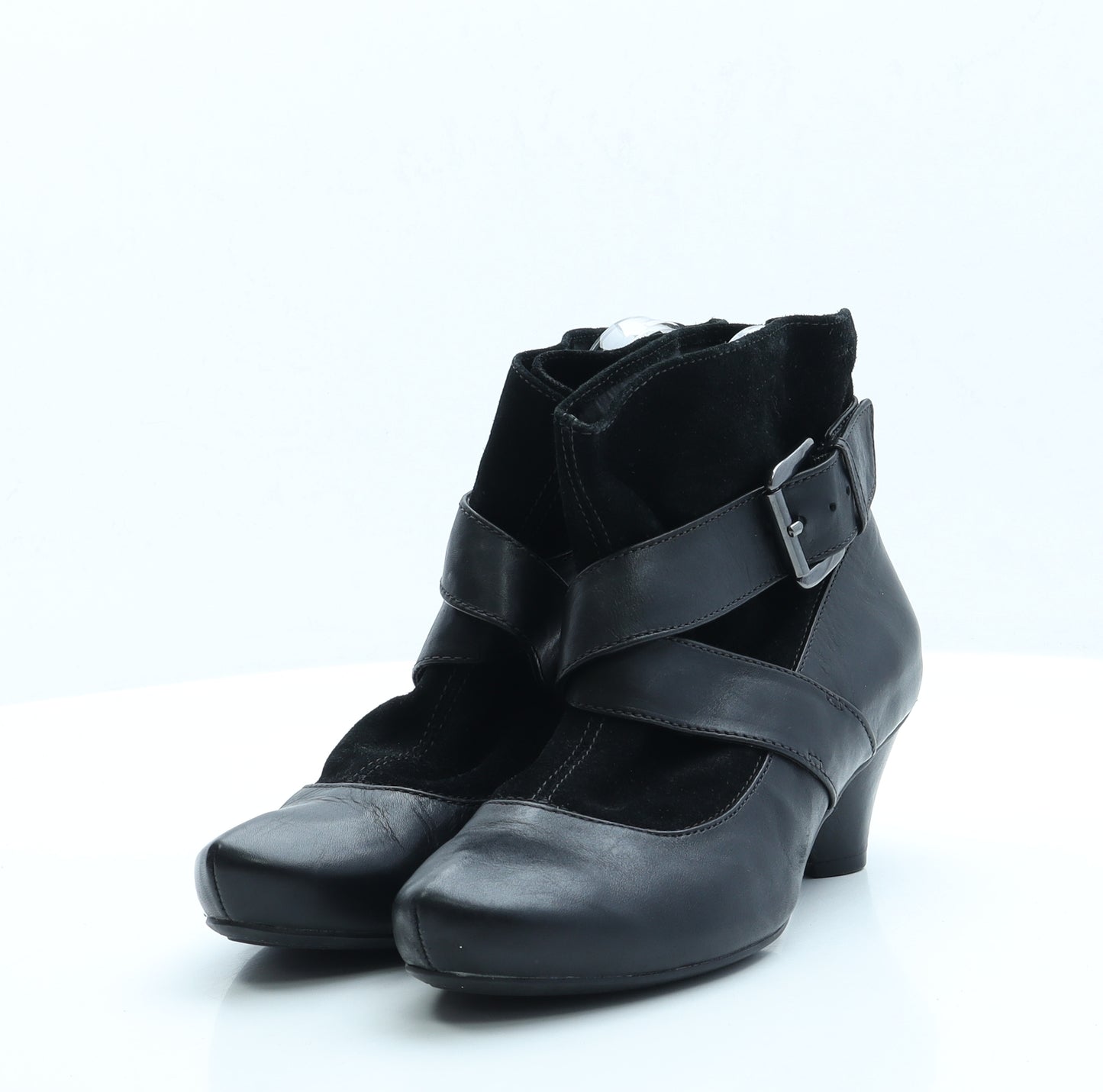 Clarks Womens Black Faux Suede Bootie Boot UK 6.5