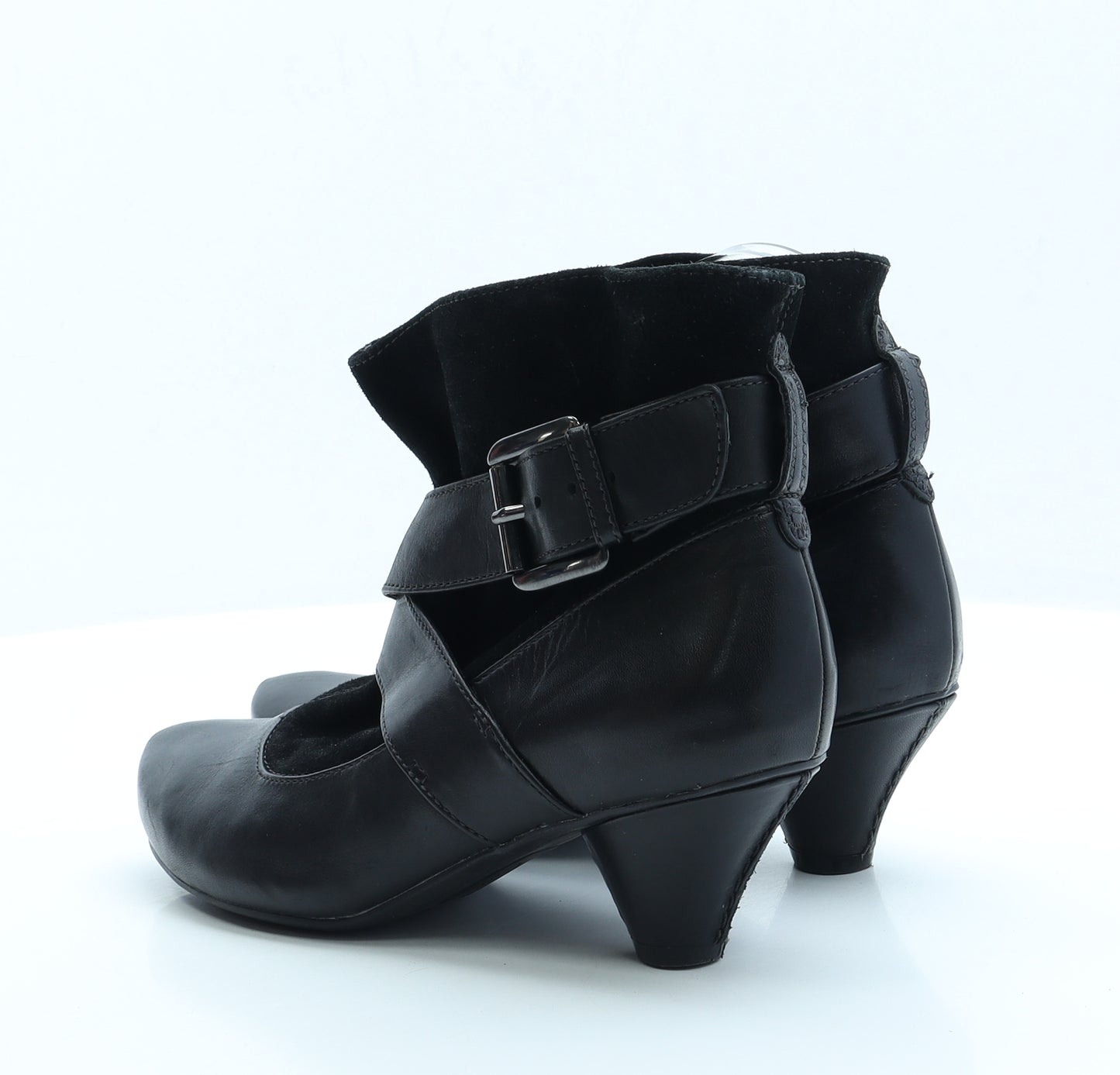 Clarks Womens Black Faux Suede Bootie Boot UK 6.5