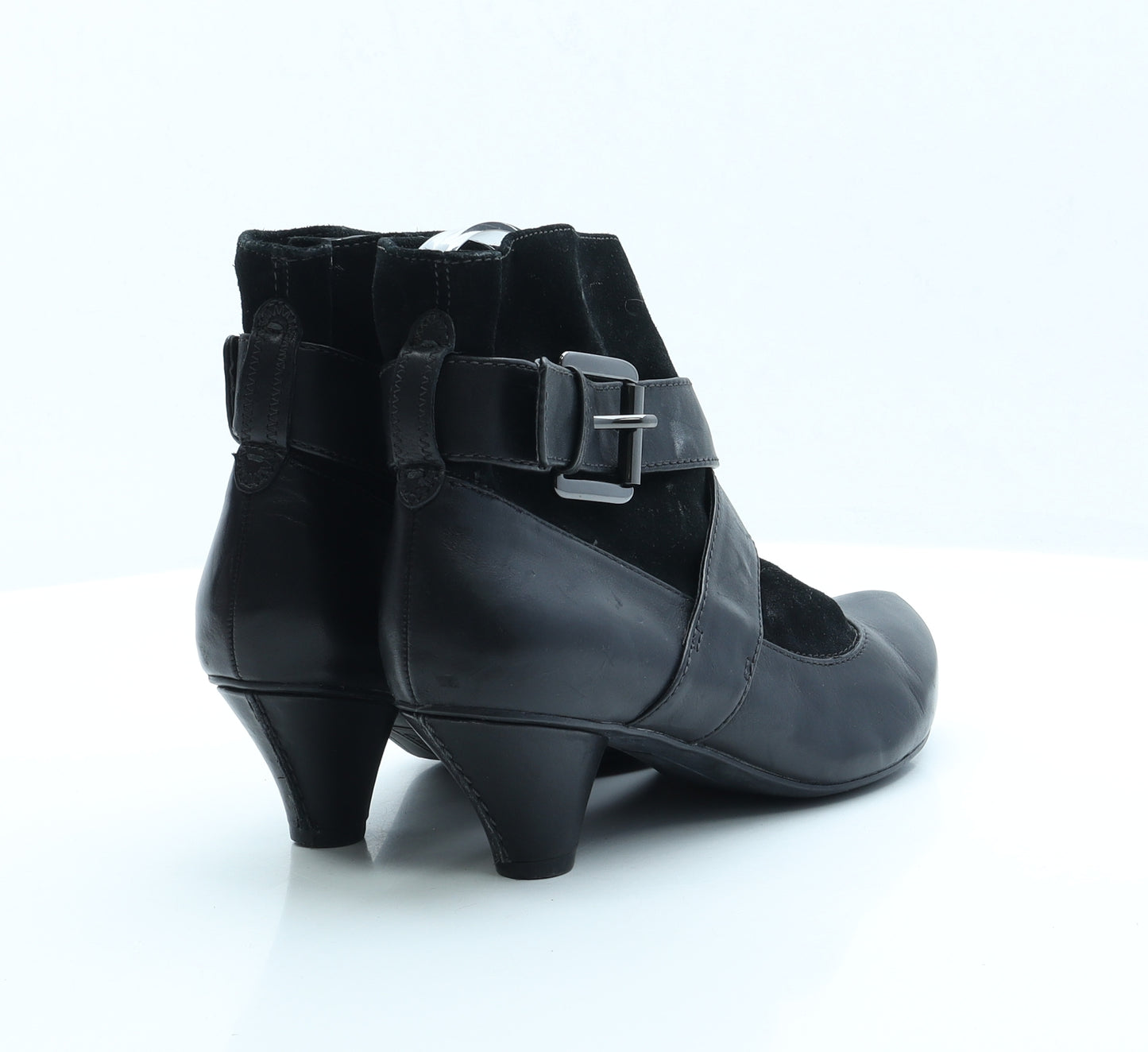 Clarks Womens Black Faux Suede Bootie Boot UK 6.5
