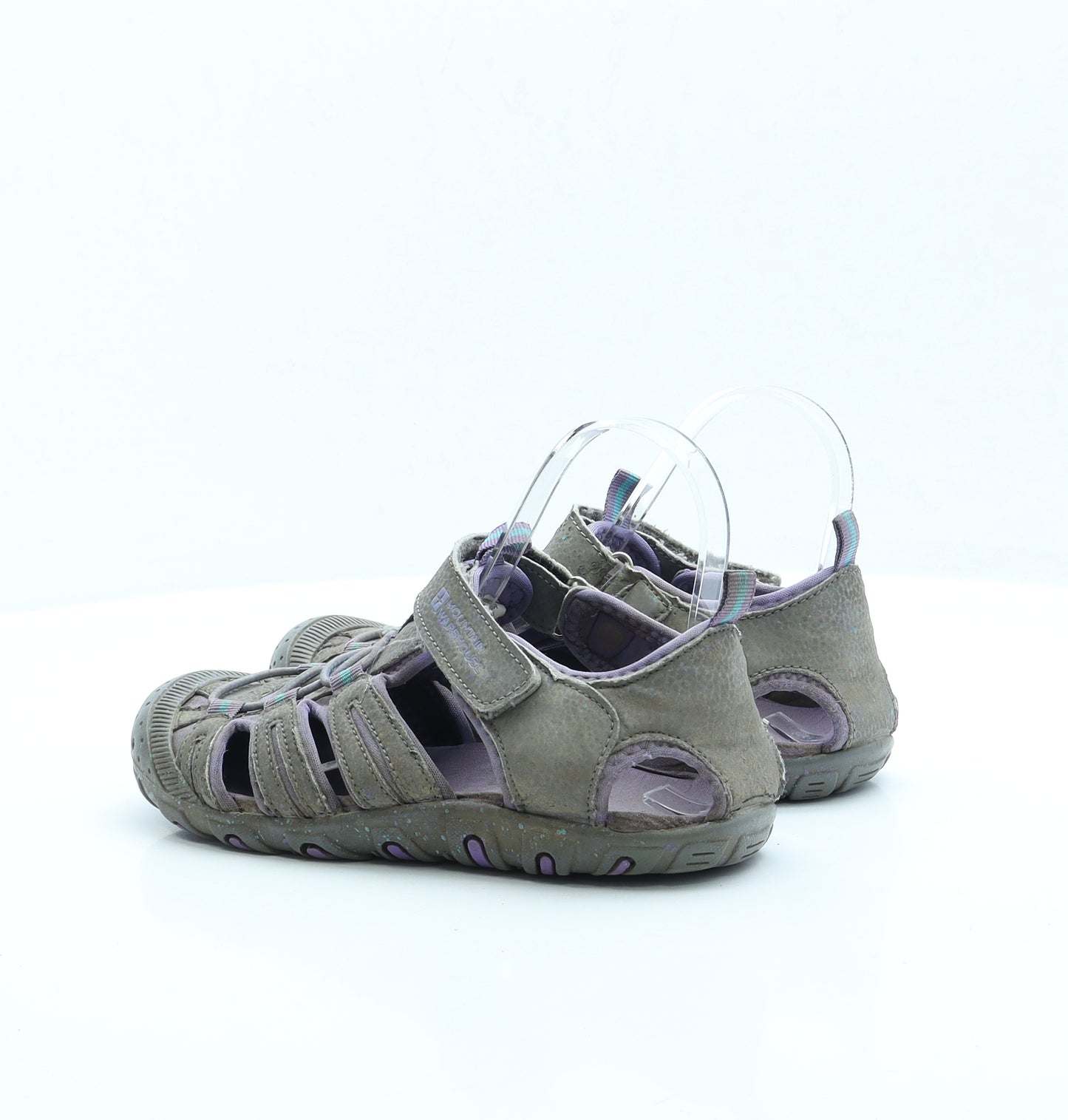 Mountain Warehouse Girls Grey Polyester Slip On Sandal UK 3