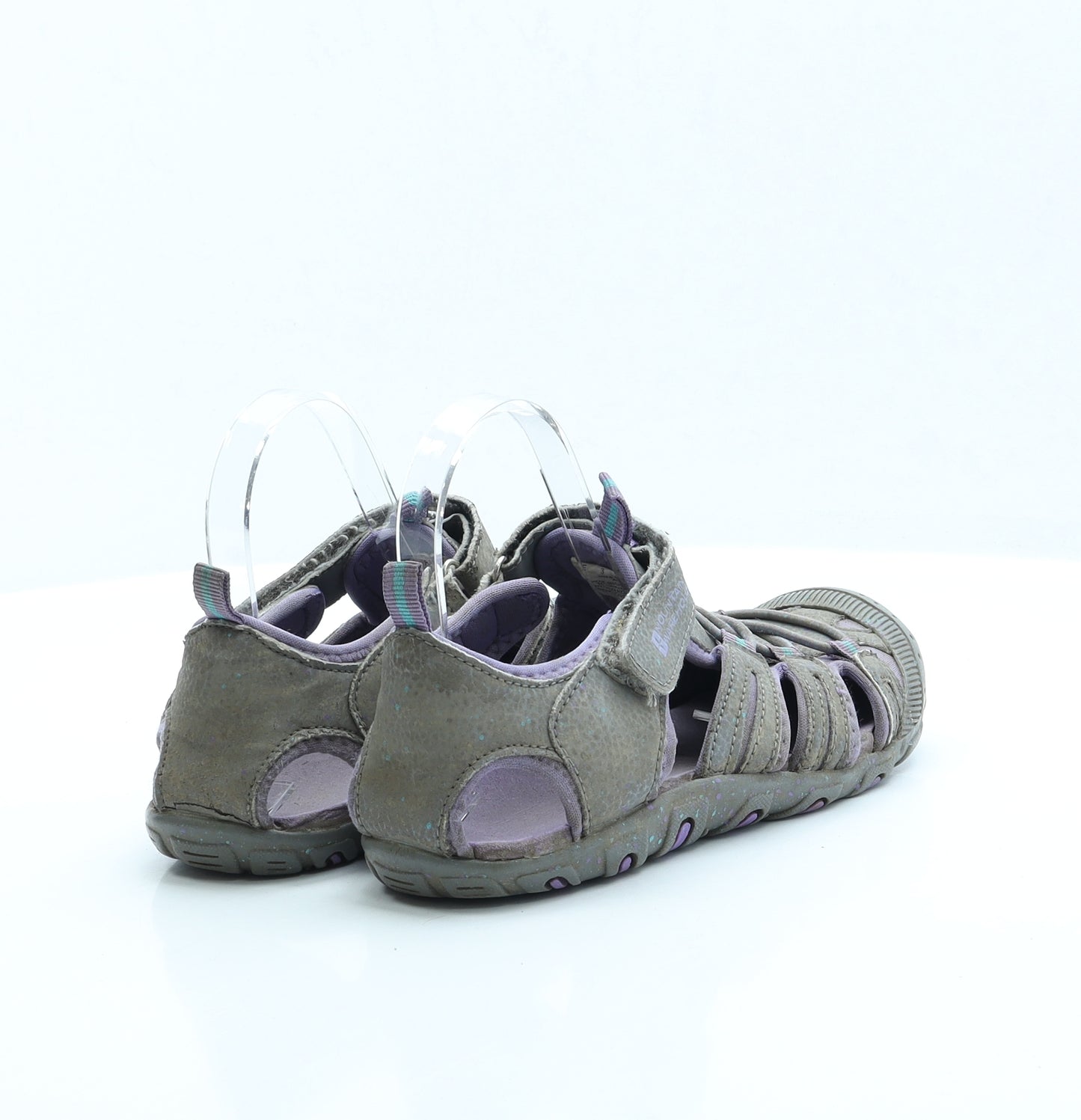 Mountain Warehouse Girls Grey Polyester Slip On Sandal UK 3