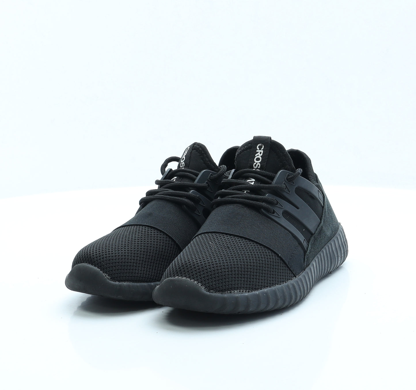 Crosshatch Boys Black Fabric Trainer UK 1 EUR 33