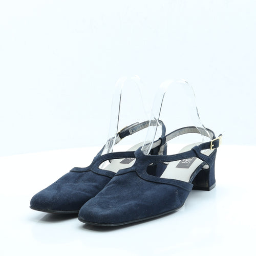 Lotus Womens Blue Faux Suede Slingback Heel UK 8