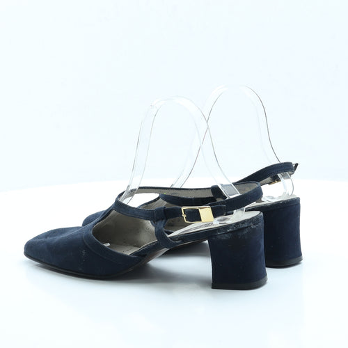 Lotus Womens Blue Faux Suede Slingback Heel UK 8