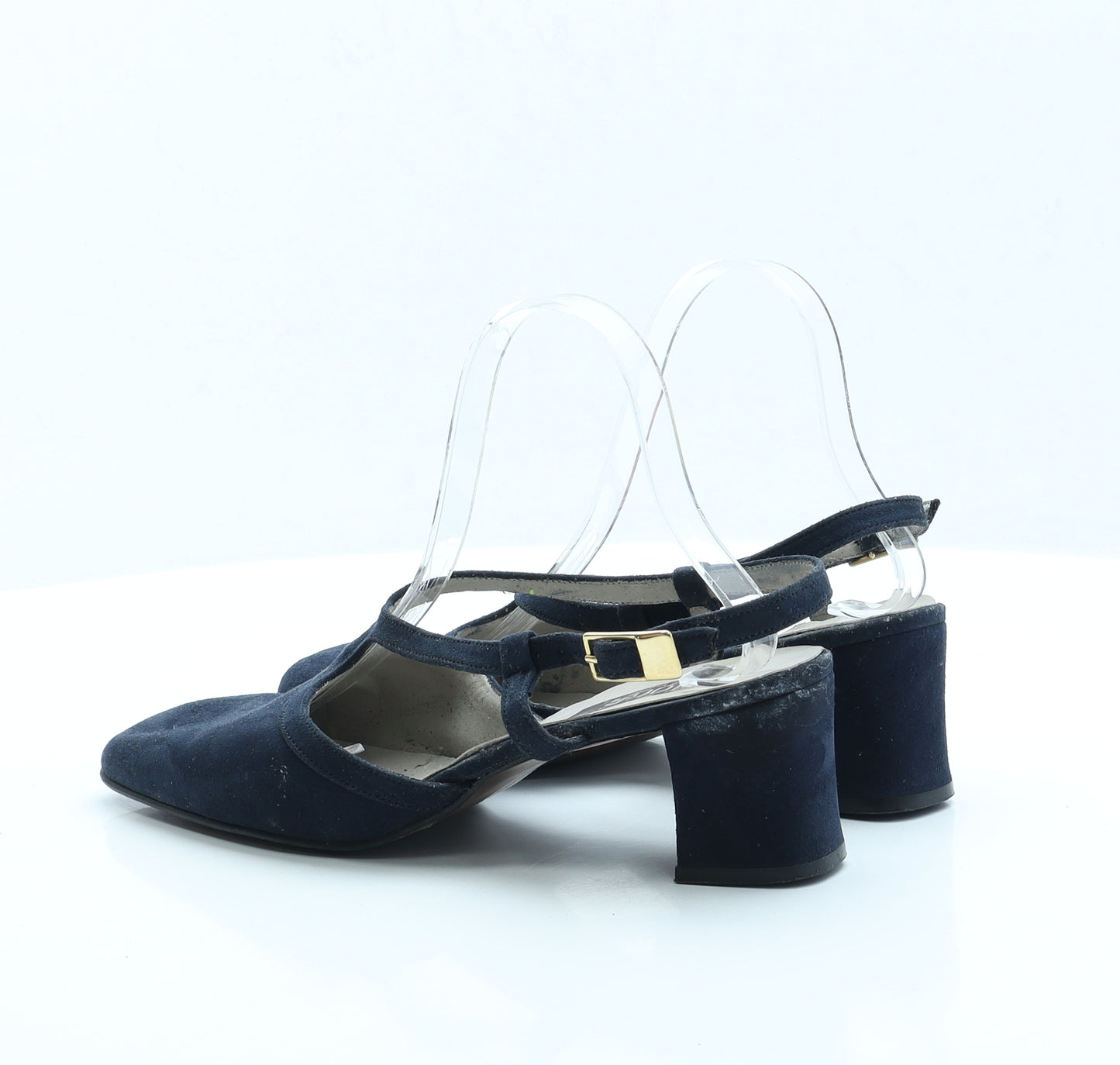 Lotus Womens Blue Faux Suede Slingback Heel UK 8