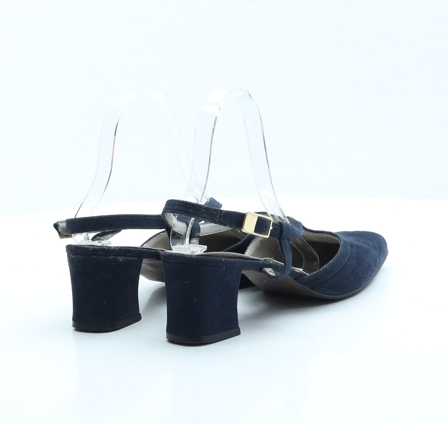 Lotus Womens Blue Faux Suede Slingback Heel UK 8