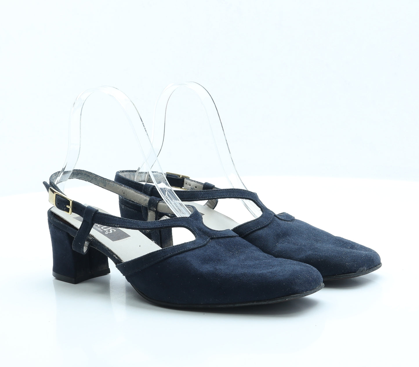 Lotus Womens Blue Faux Suede Slingback Heel UK 8