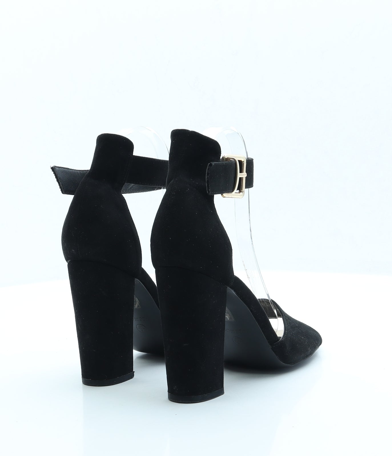 Truffle Womens Black Polyester Strappy Heel UK 6 EUR 39