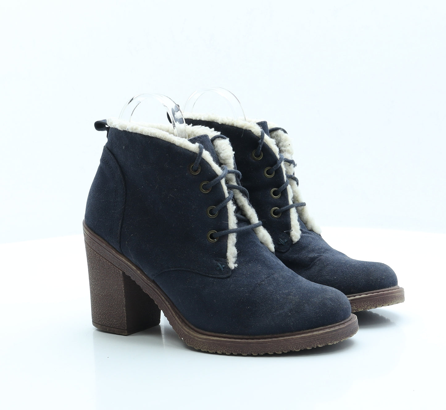 Fiore Womens Blue Polyester Bootie Boot UK 6 EUR 39