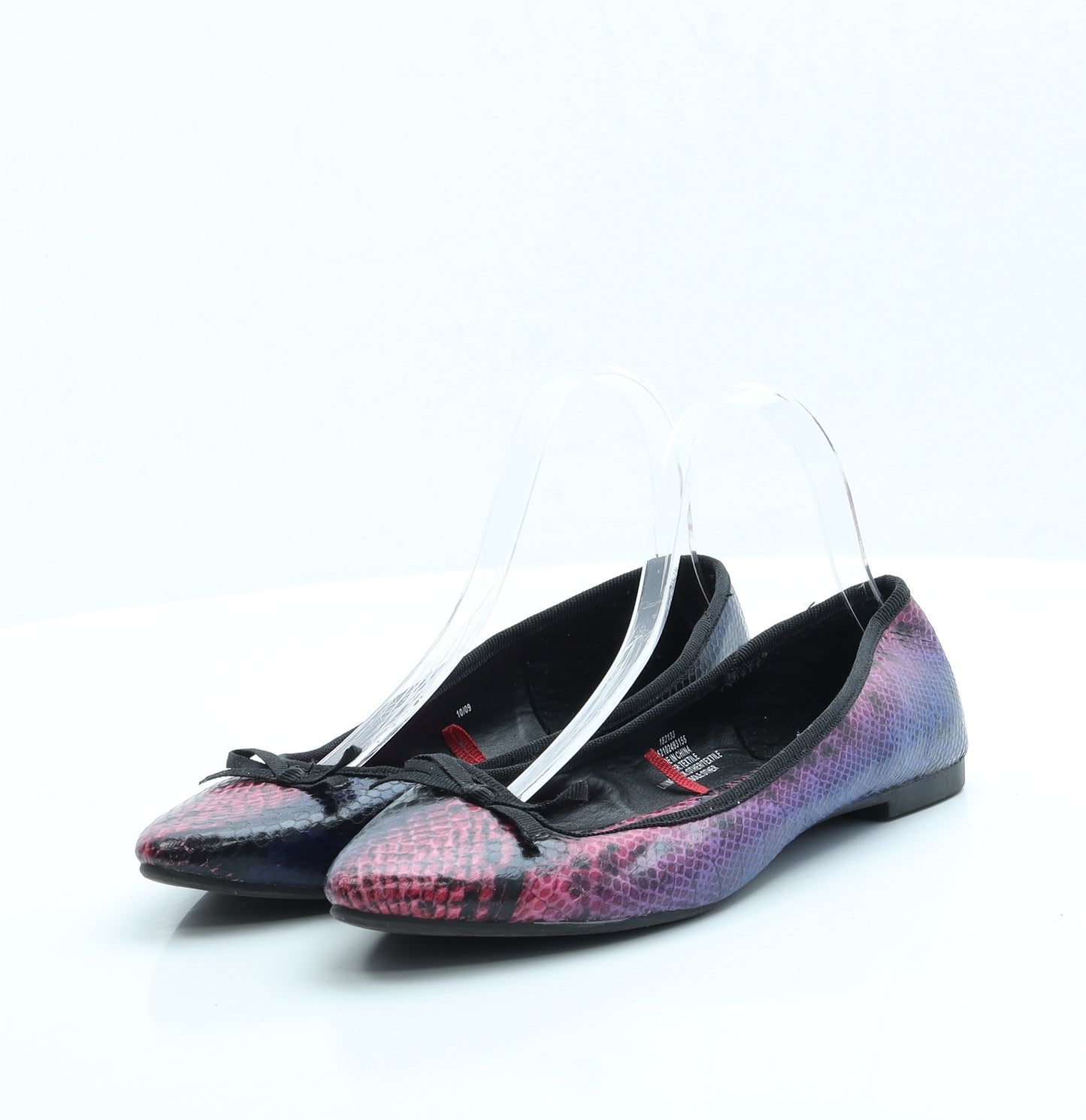 George Womens Multicoloured Animal Print Polyester Ballet Flat UK 5 EUR 38