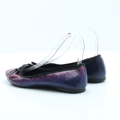 George Womens Multicoloured Animal Print Polyester Ballet Flat UK 5 EUR 38