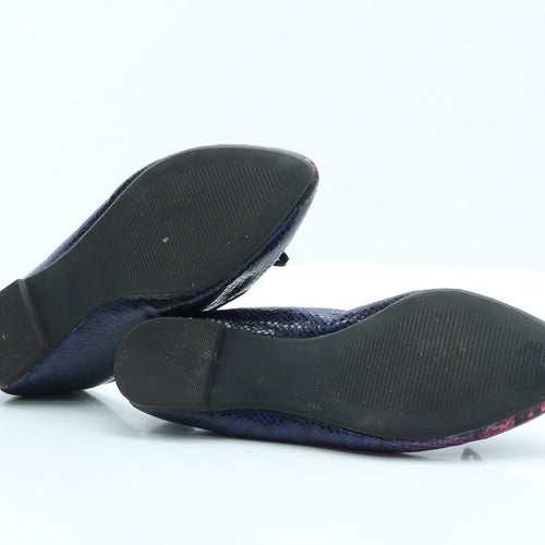 George Womens Multicoloured Animal Print Polyester Ballet Flat UK 5 EUR 38