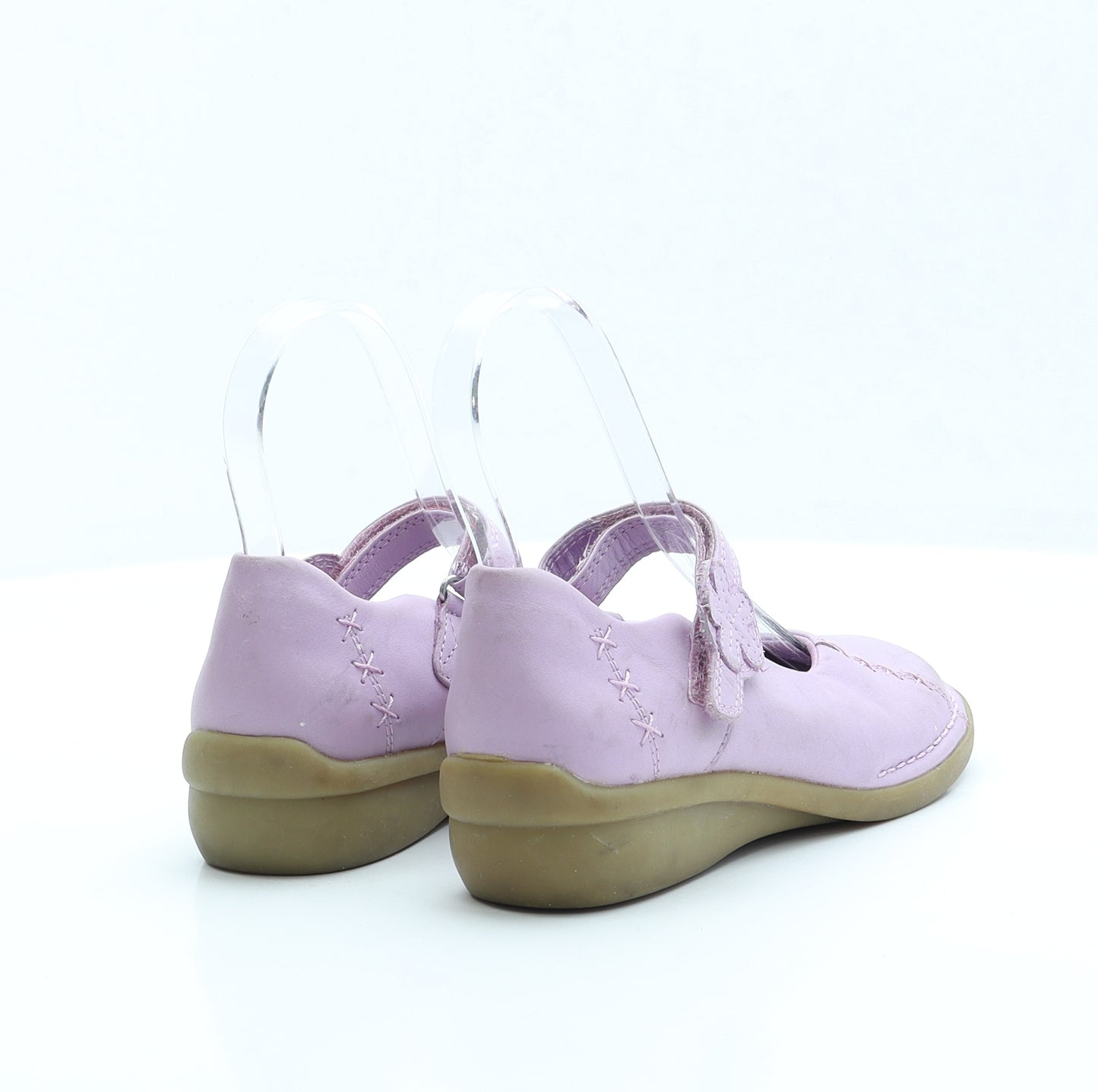 Clarks Girls Purple Polyester Mary Jane Flat UK 13