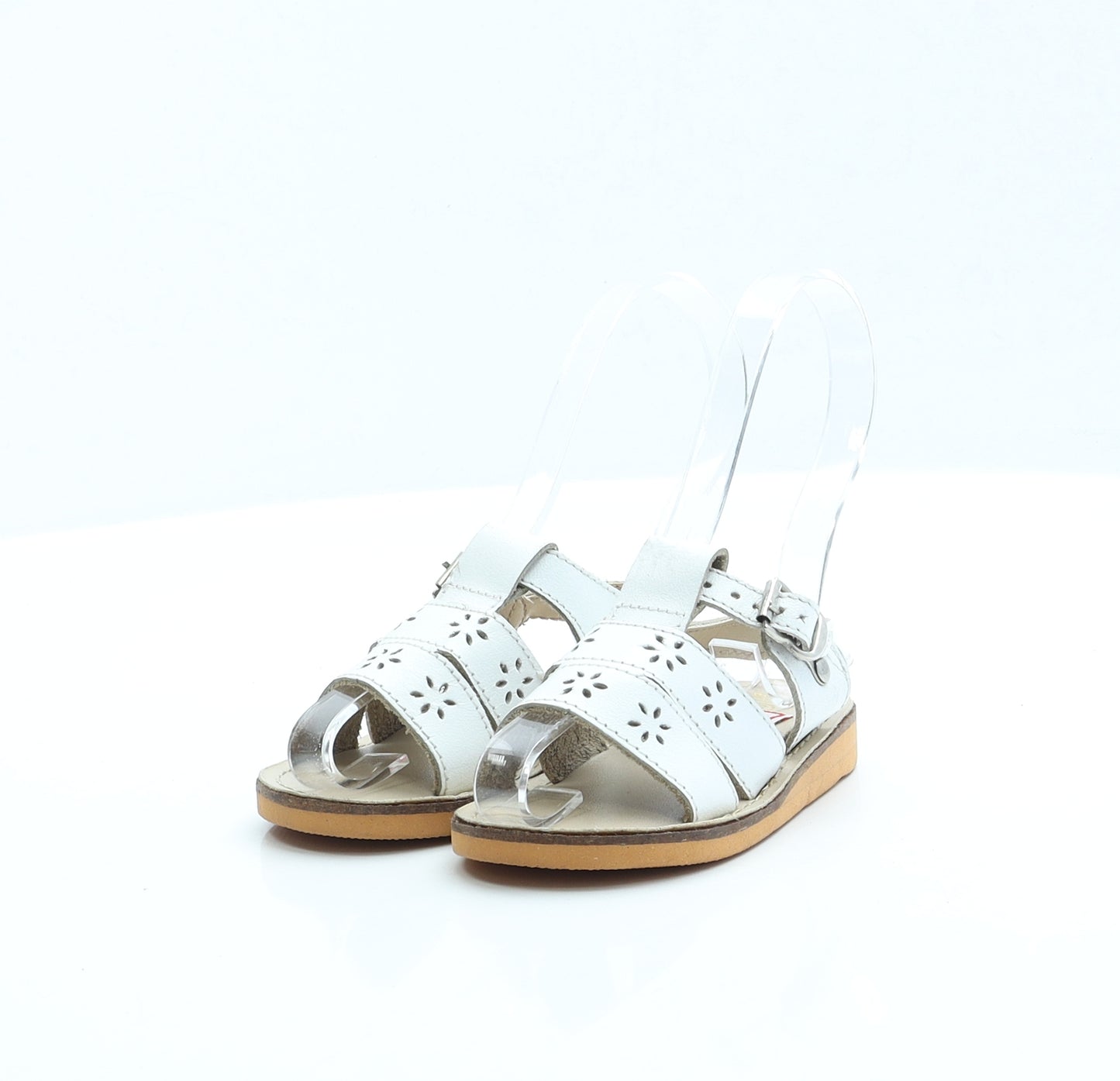 Kid Club Girls Ivory Faux Leather Strappy Sandal UK 5