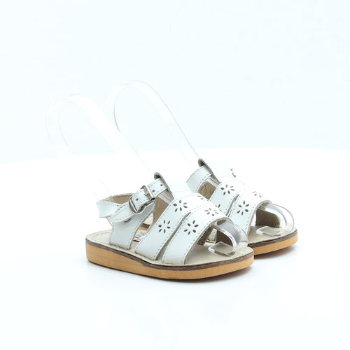 Kid Club Girls Ivory Faux Leather Strappy Sandal UK 5